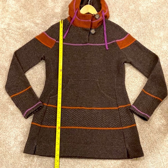 (S) Prana Caitlyn Tunic Sweater, Espresso, Wool Blend - Picture 7 of 13